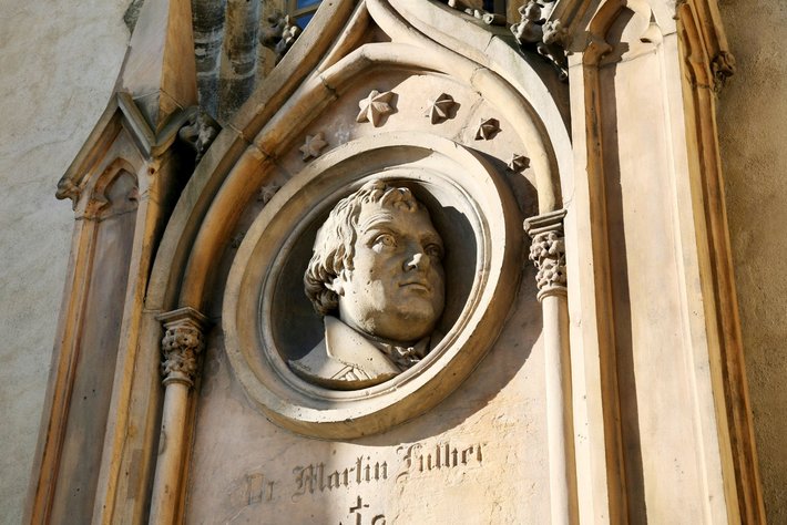 Luther Relief an der Marktkirche